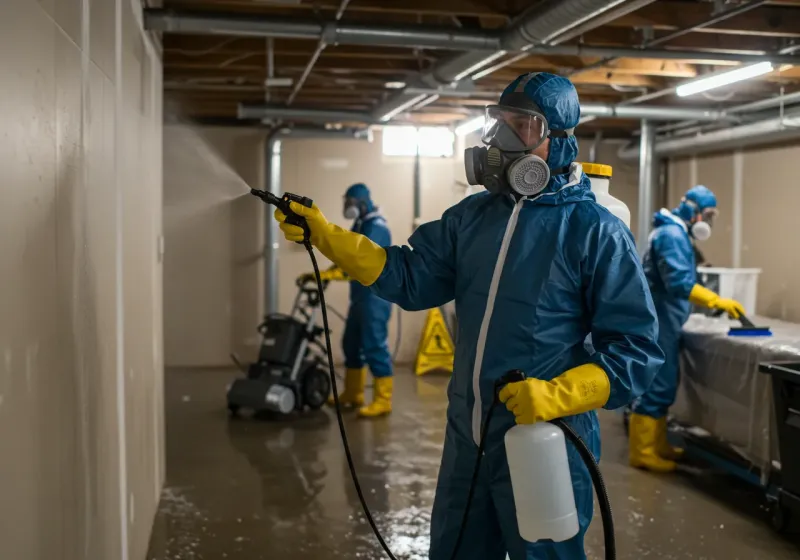 Basement Sanitization and Antimicrobial Treatment process in Dover, MA